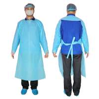 CE TUV EN ISO13485 FDA certification CPE GOWN disposable water proof PE isolation gown suits manufacturer