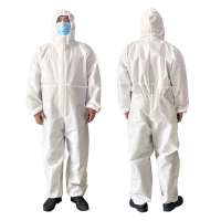 SMS Nonwoven Protection Suit Disposable Coverall Full Body Biological Virus Protective Safety Clothing Isolation Gown